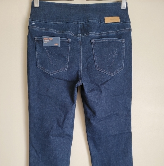 jag High Rise Slim Ankle Pull On Waistband Jeans - Picture 10 of 16